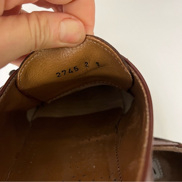 Vintage italian leather monk strap Brown Shoes slip on loafer - Picture 3 of 8